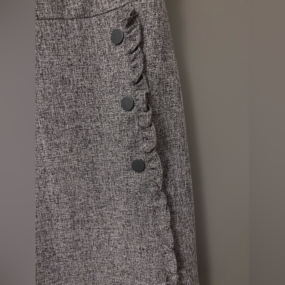 LOFT Tweed Ruffle Button Sheath Dress | Size 14 - Picture 4 of 8